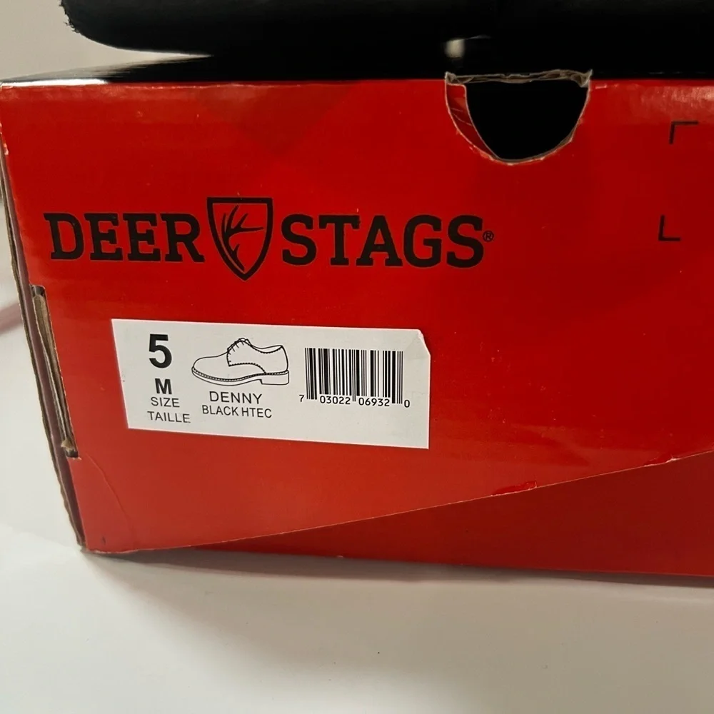 Deer Stags Denny Men’s Black Dress Shoes Size 5M Classic Lace-Up Oxford Business